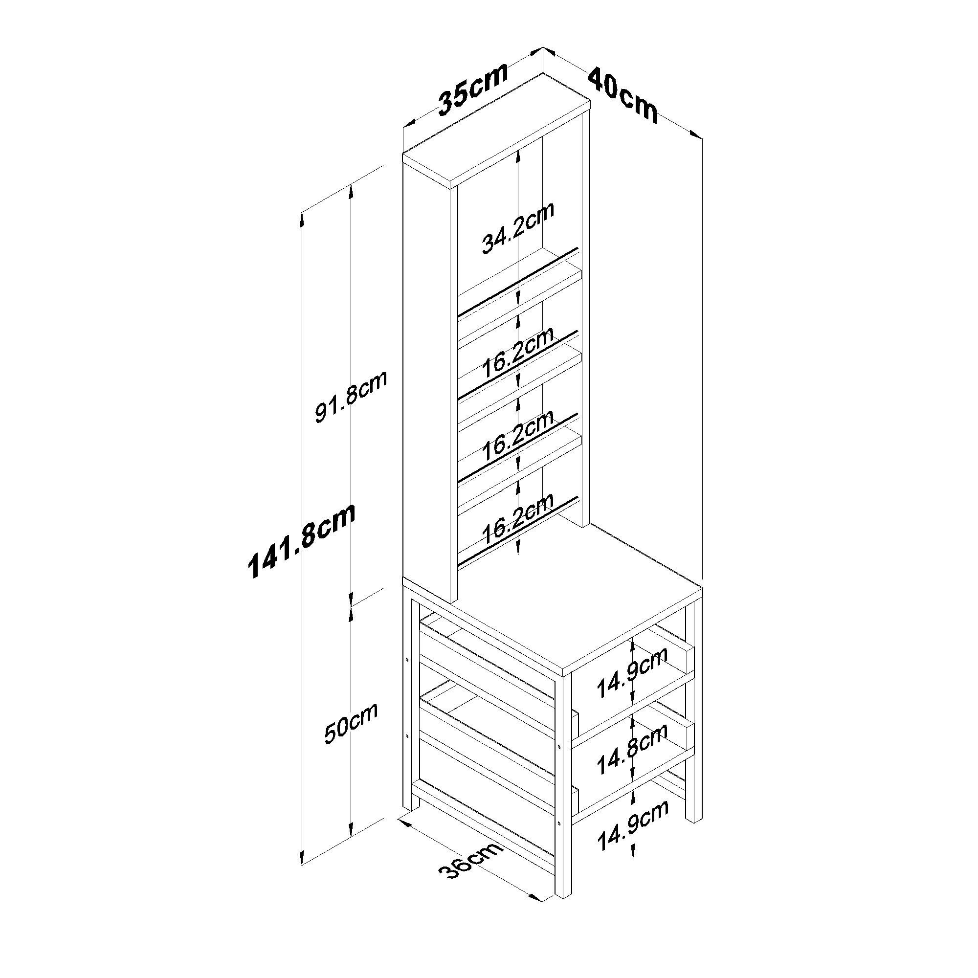 Meikkipöytä Valento Furniture BJ147-3860, valkoinen
