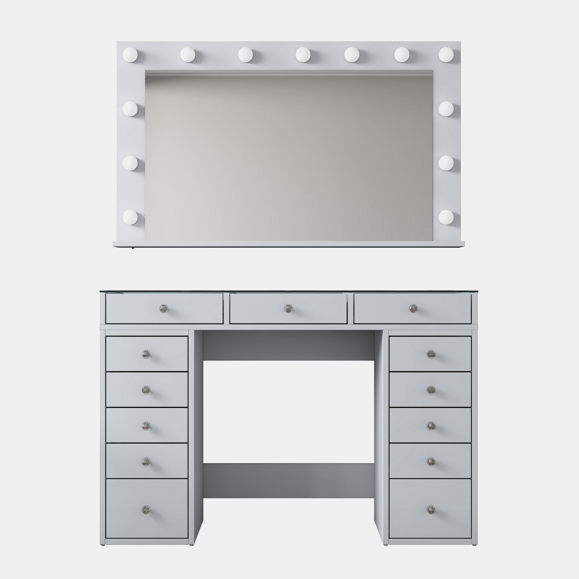 Meikkipöytä Valento Furniture BJ195 - 5169, 120x79.8x44.5 cm, valkoinen