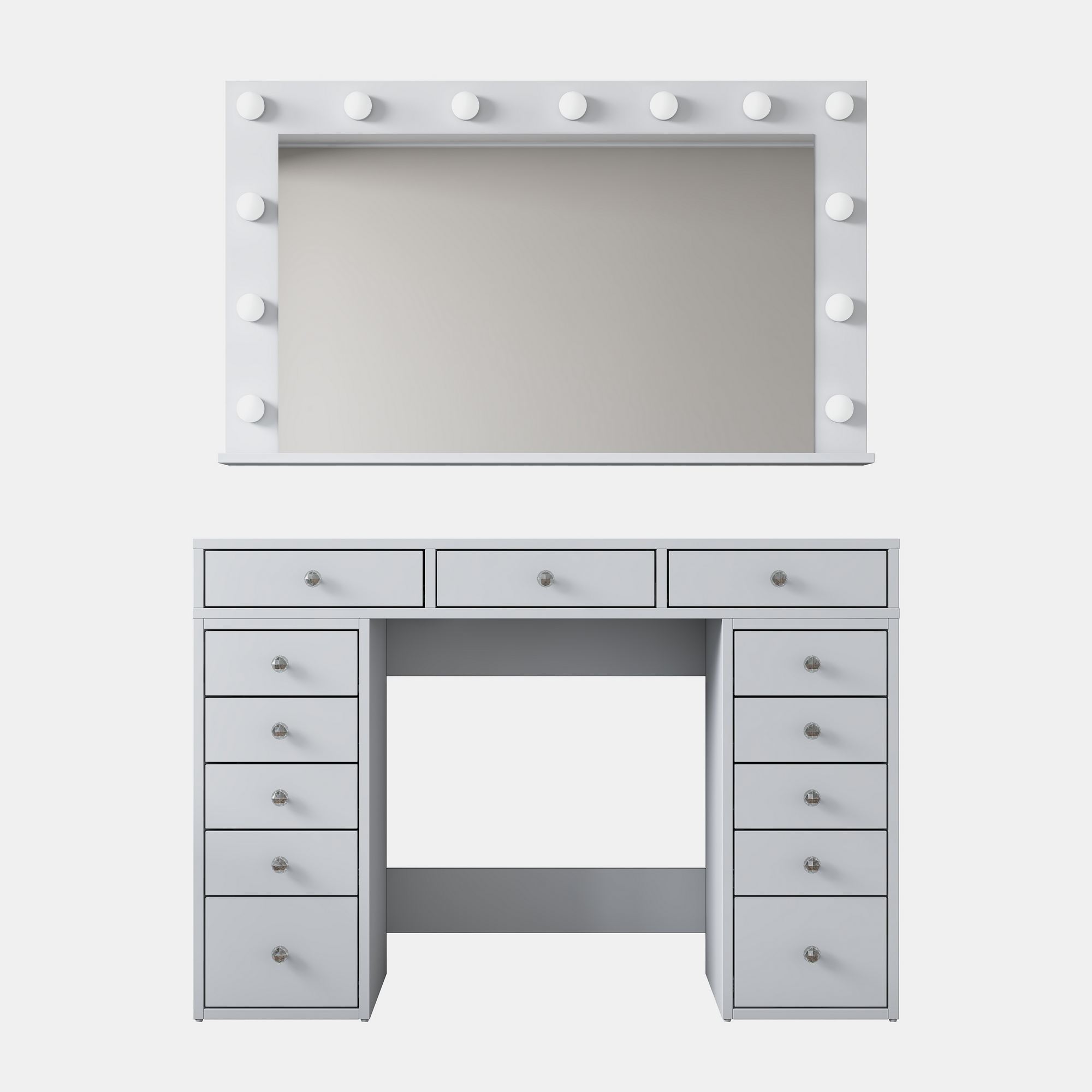 Meikkipöytä Valento Furniture BJ196 - 5170, 120x81.6x44.5 cm, valkoinen