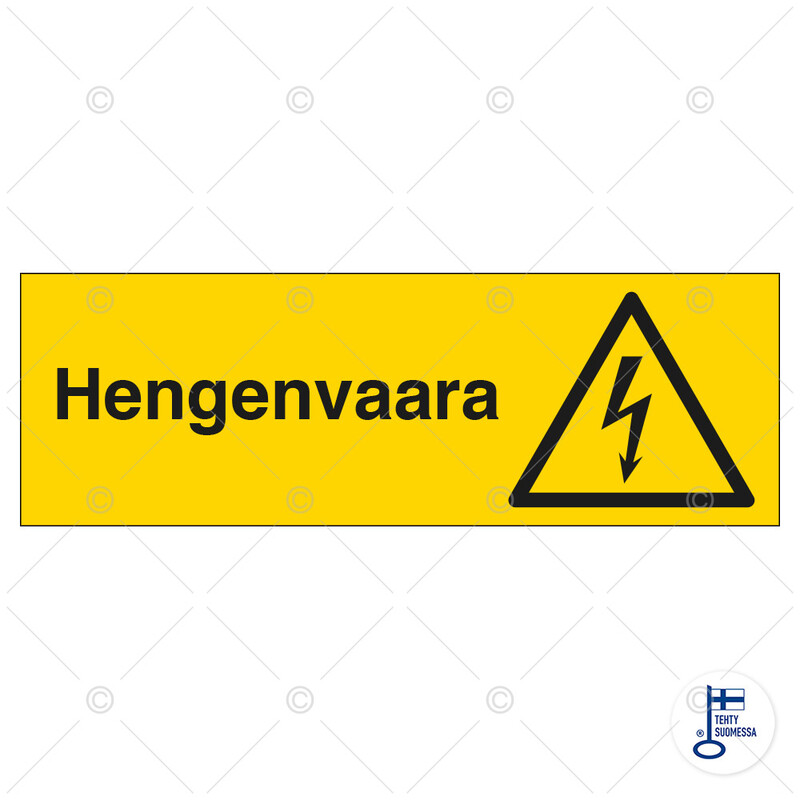 Merkintäkilpi &quot;Hengenvaara&quot;, 30x10cm