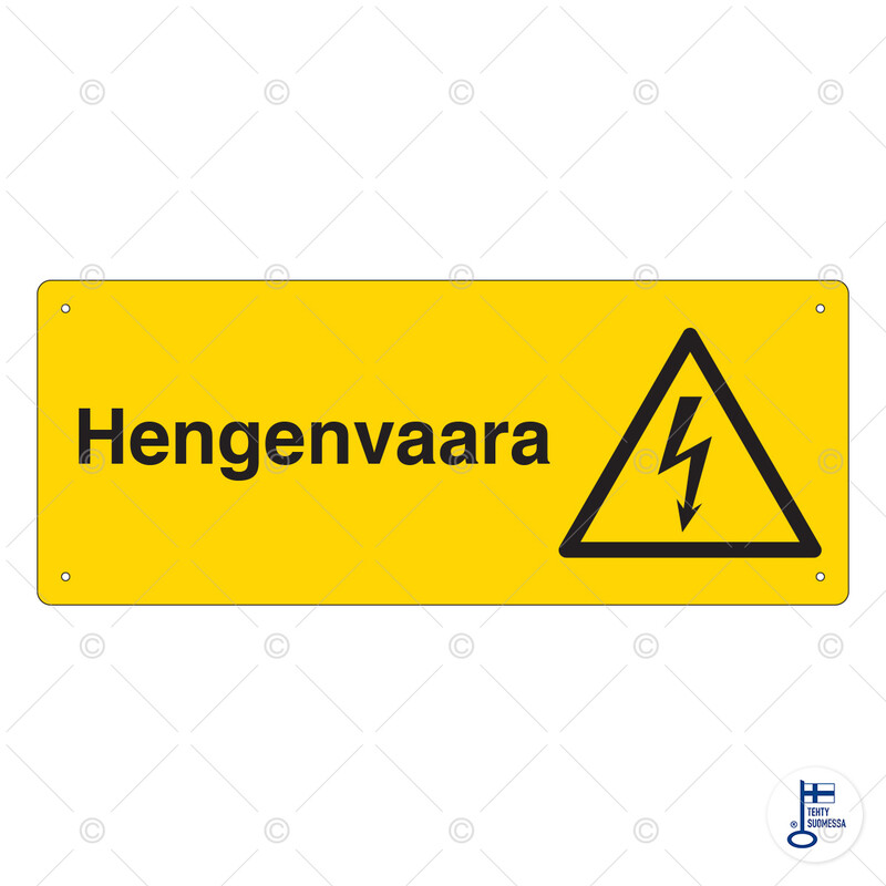 Merkintäkilpi &quot;Hengenvaara&quot;, 30x12cm