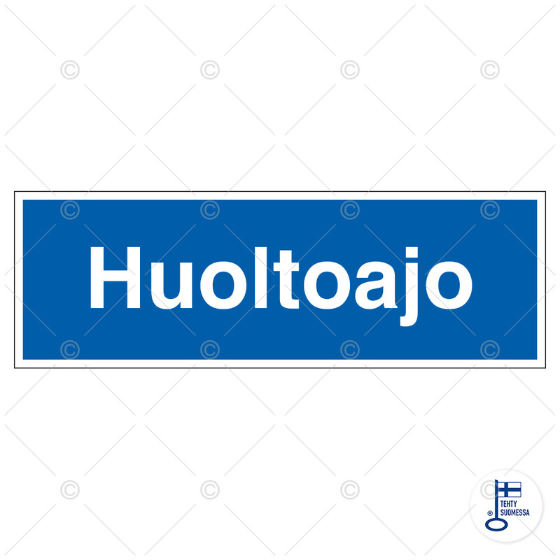 Merkintäkilpi &quot;Huoltoajo&quot;, 30x10cm
