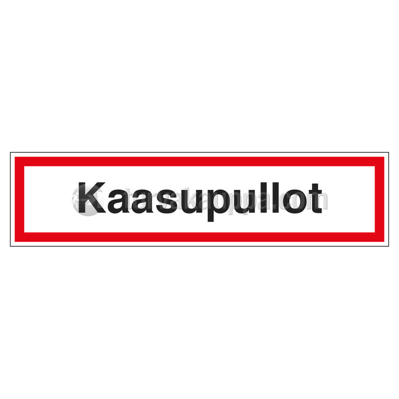 Merkintäkilpi &quot;Kaasupullot&quot;, 40x10xm