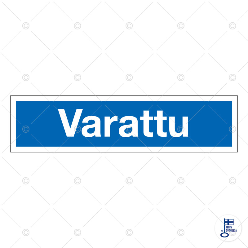 Merkintäkilpi &quot;Varattu&quot;, 20x5cm