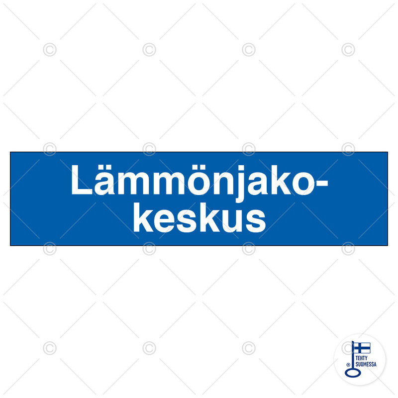 Merkintätarra &quot;Lämmönjakokeskus&quot;, 20x5cm