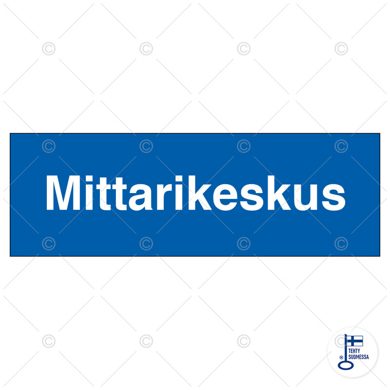 Merkintätarra &quot;Mittarikeskus&quot;, 20x8cm
