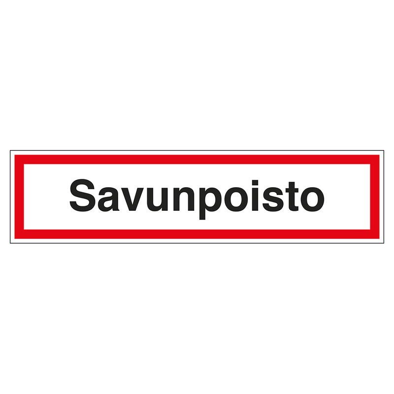 Merkintätarra &quot;Savunpoisto&quot;, 20x5cm