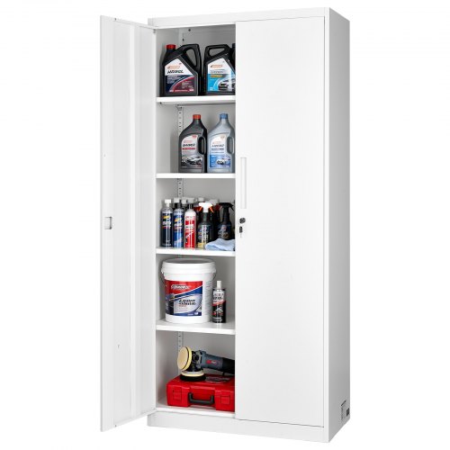Metallinen varastokaappi North Craft W124P2507010-1, 80x40x175cm, valkoinen