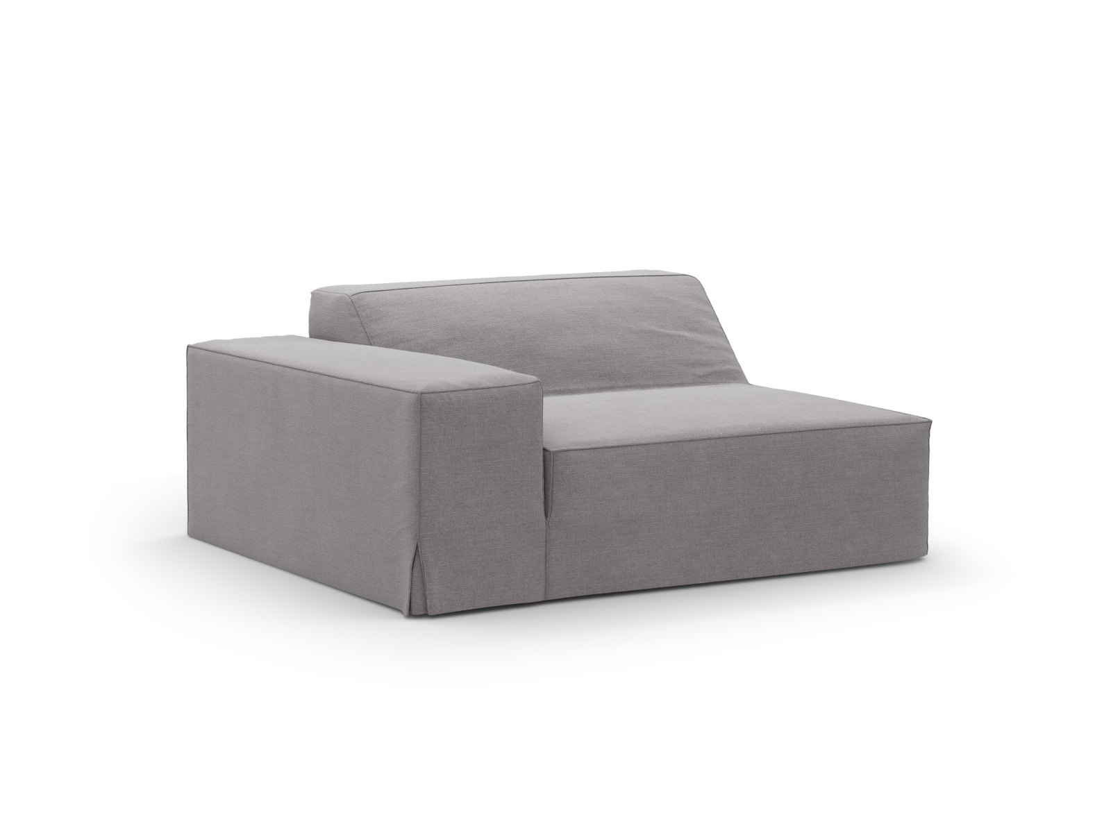 Päätymoduulin päällinen Micadoni Jodie, 102x122cm, Lins-kangas, vaaleanbeige