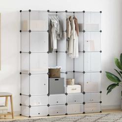 Moduulikaappi 18 lokeroa 37x146x180,5 cm valkoinen