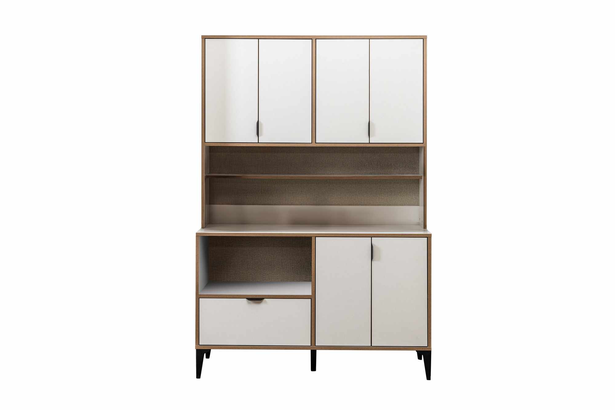 Kaappi Valento Furniture Arden, 127x190x44cm, Valkoinen