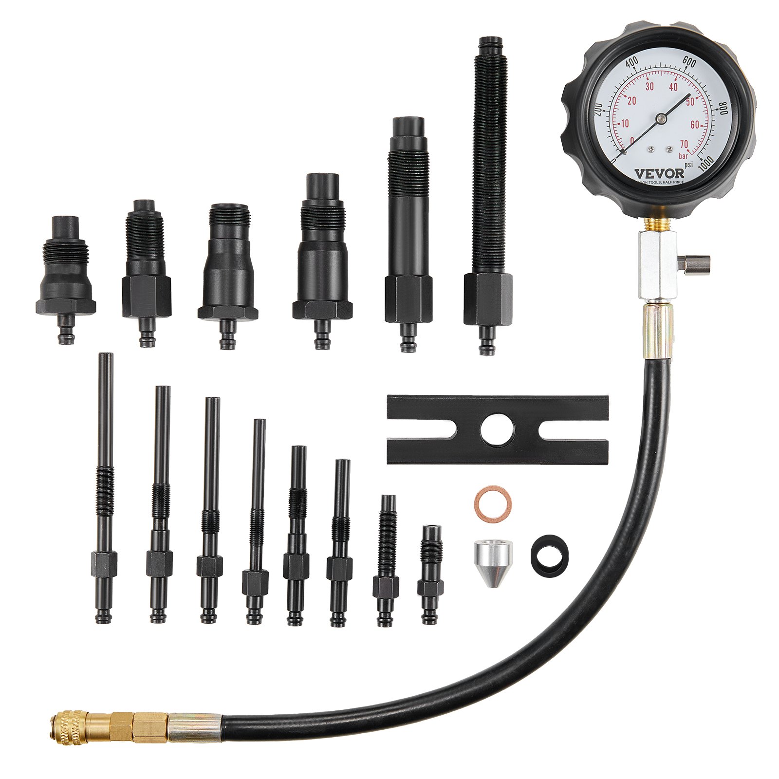 Moottorin puristuspainemittarisarja 0-1000 psi North Craft YS-045, 285x230mm, Diesel