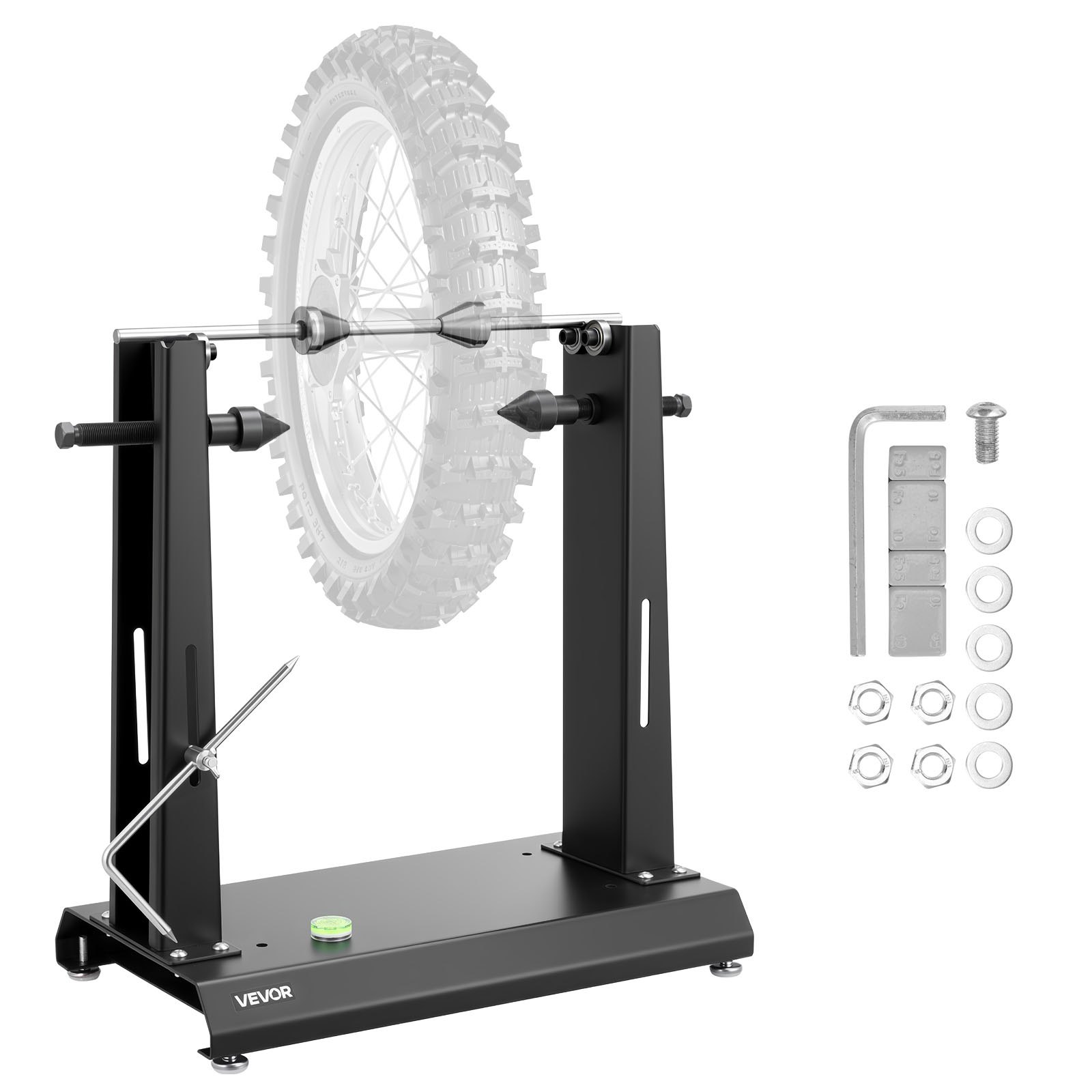 Moottoripyörän renkaan tasapainotuslaite North Craft, 40kg, 889mm, Musta