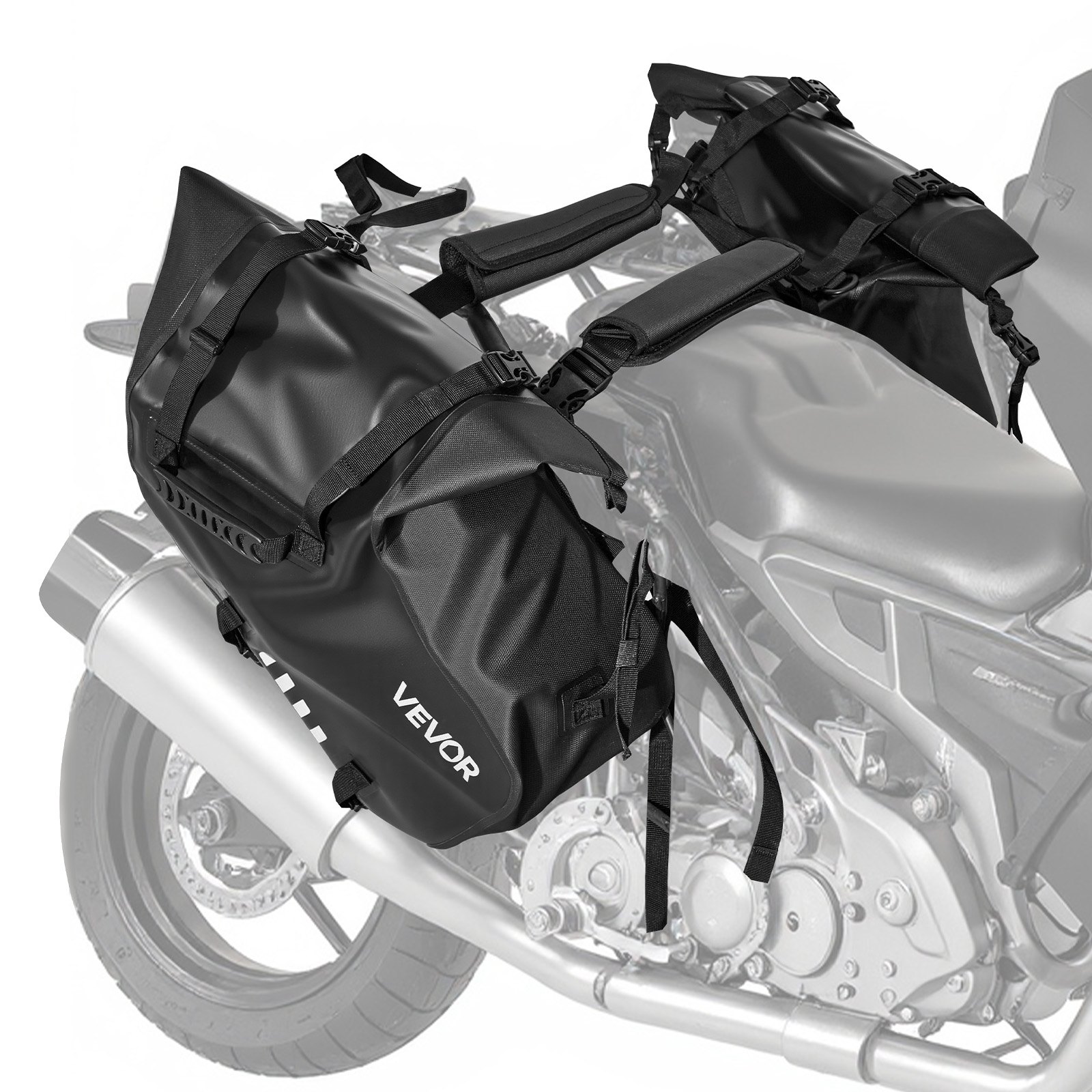 Moottoripyörän sivulaukut North Craft NMXQ006, 2 x 14 L, musta