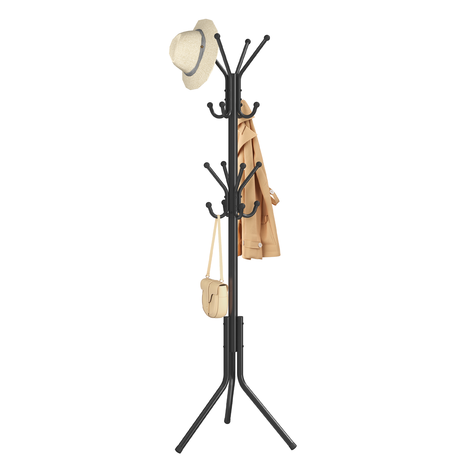 Naulakko Songmics Alan, 175 cm, 16 koukkua, musta