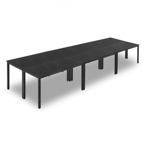 Neuvottelupöytä North Craft KLHY-01, 16 henkilölle, 1400x600 mm, musta, 6 pöydän setti