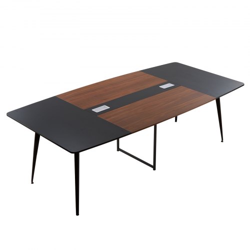 Neuvottelupöytä North Craft KLHY-02, 10 henkilölle, 240x120cm, Musta/Ruskea
