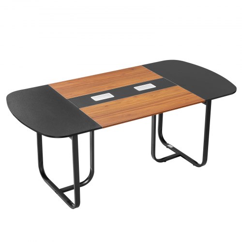 Neuvottelupöytä North Craft KLHY-05, 180x90cm, 6-8 henkilölle, Musta/Ruskea