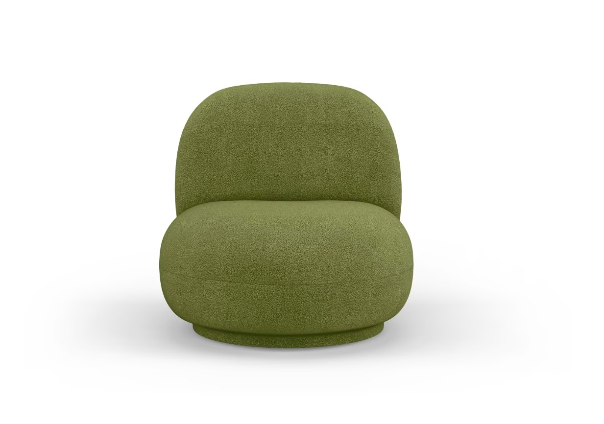 Nojatuoli Micadoni Chuck, 78x77x80, pyörivä, Now or Never -bouclékangas
