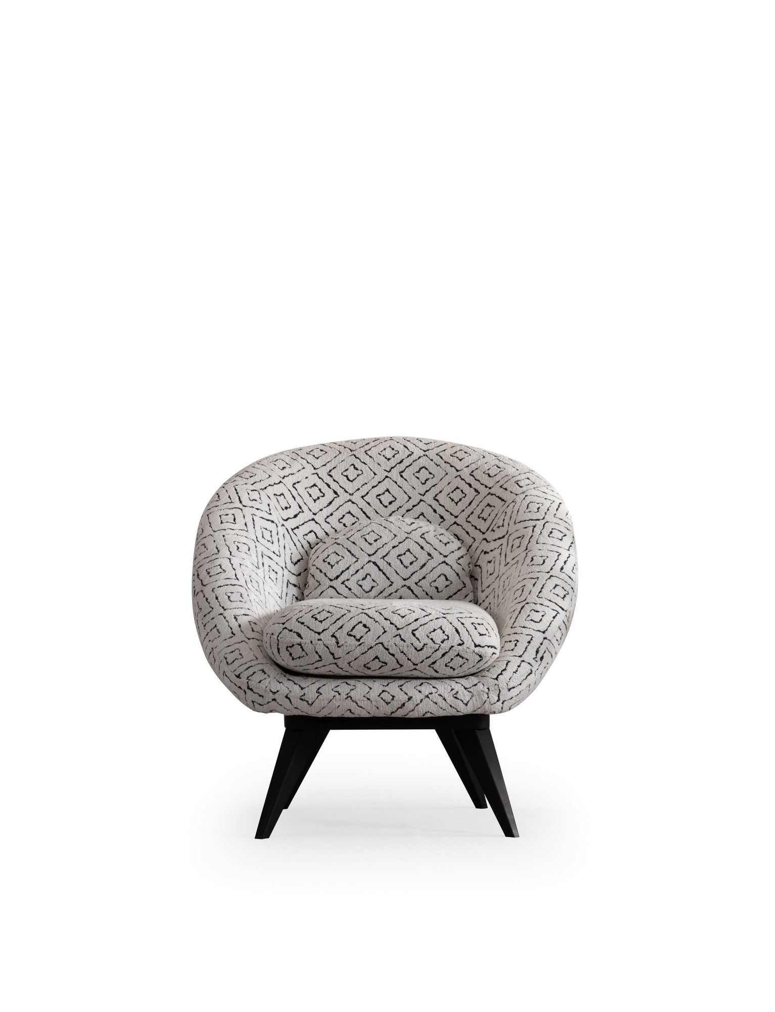 Nojatuoli Valento Furniture Caprice, 75x80cm, Valkoinen Musta