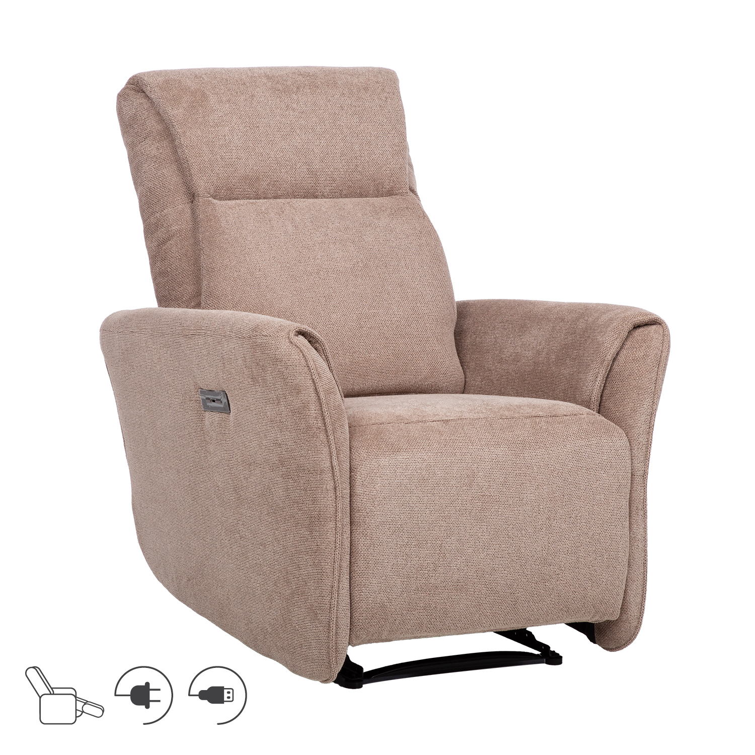 Nojatuoli Home4You Heidy, Sähkömekanismi, Beige