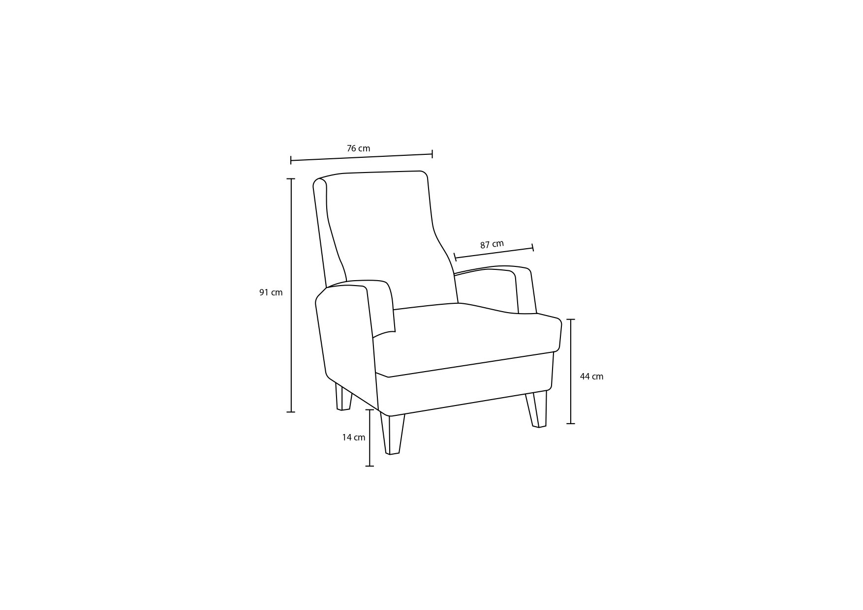 Nojatuoli Valento Furniture Kana, kerma