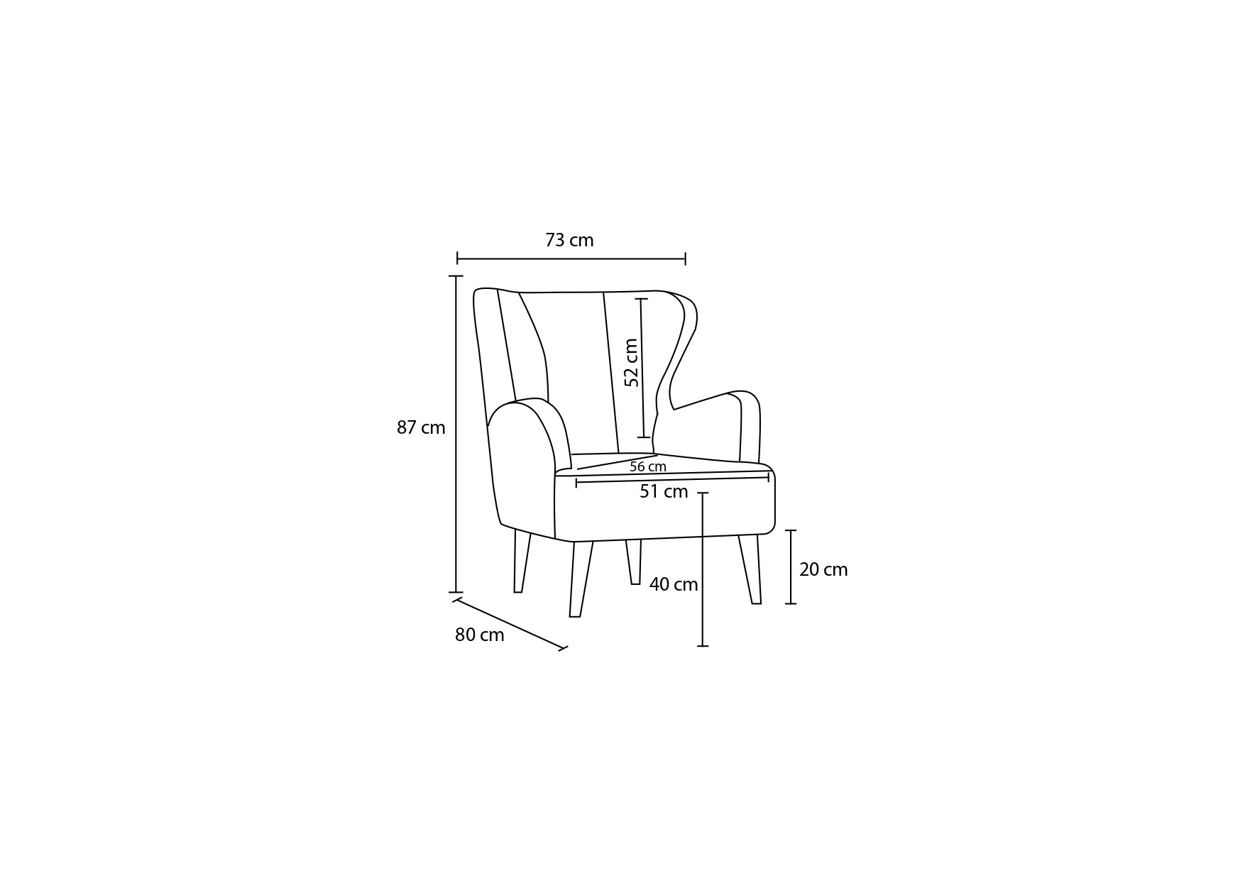 Nojatuoli Valento Furniture Karina Prestij, kerma
