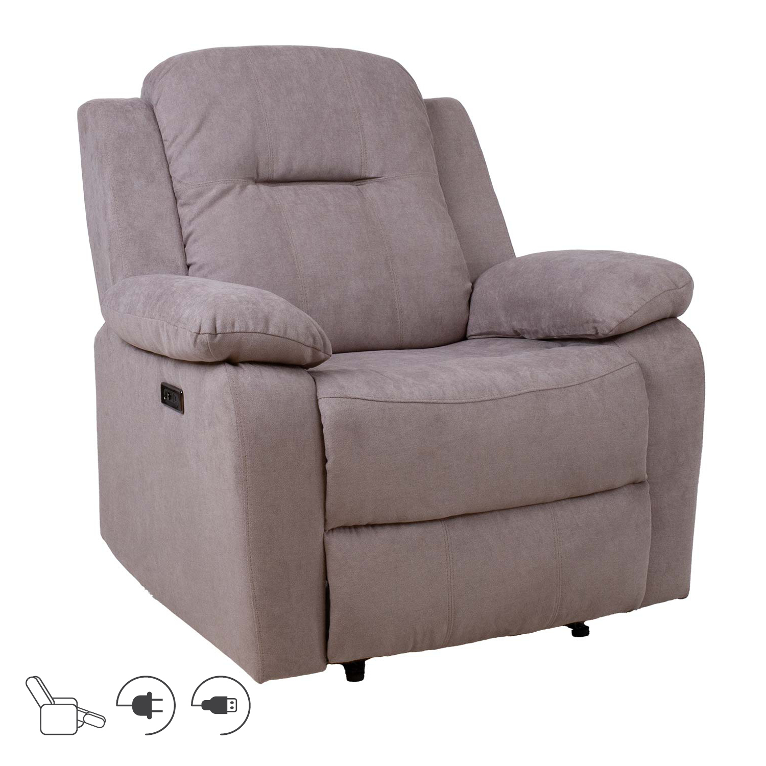 Nojatuoli Home4You Lowri, Sähkömekanismi, Beige