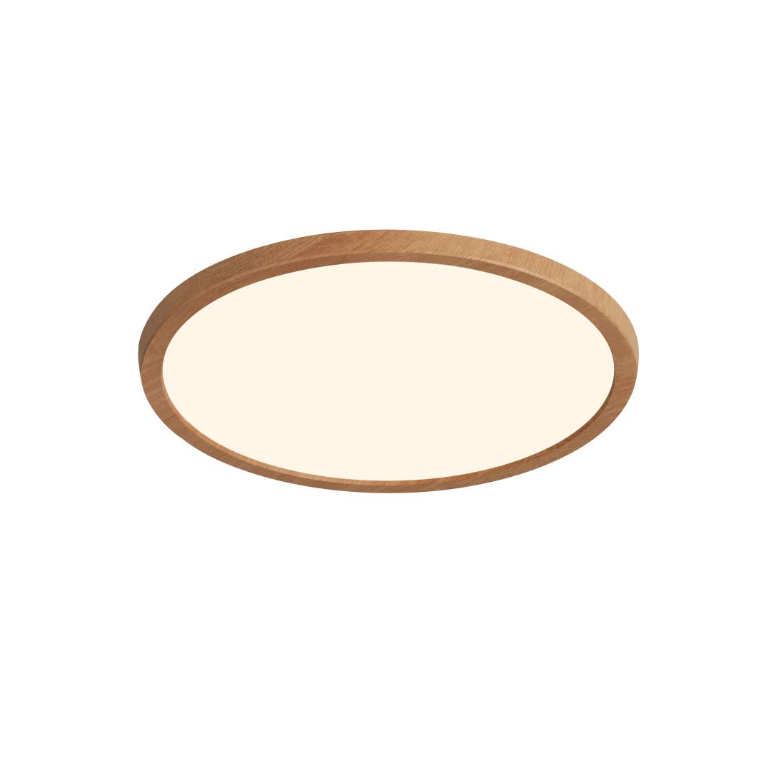 LED-plafondi Nordlux Oja, IP54 2700K Dim, puunväri