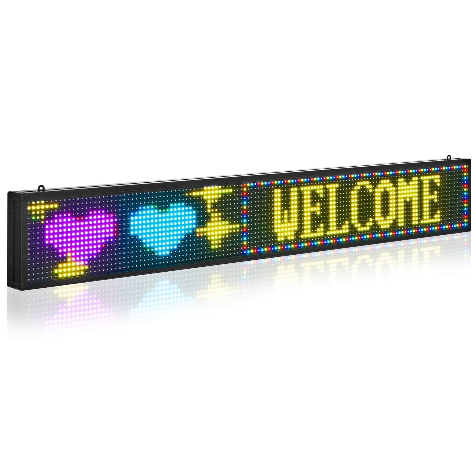 Ohjelmoitava LED-kyltti North Craft P10, 131x19cm, Monivärinen