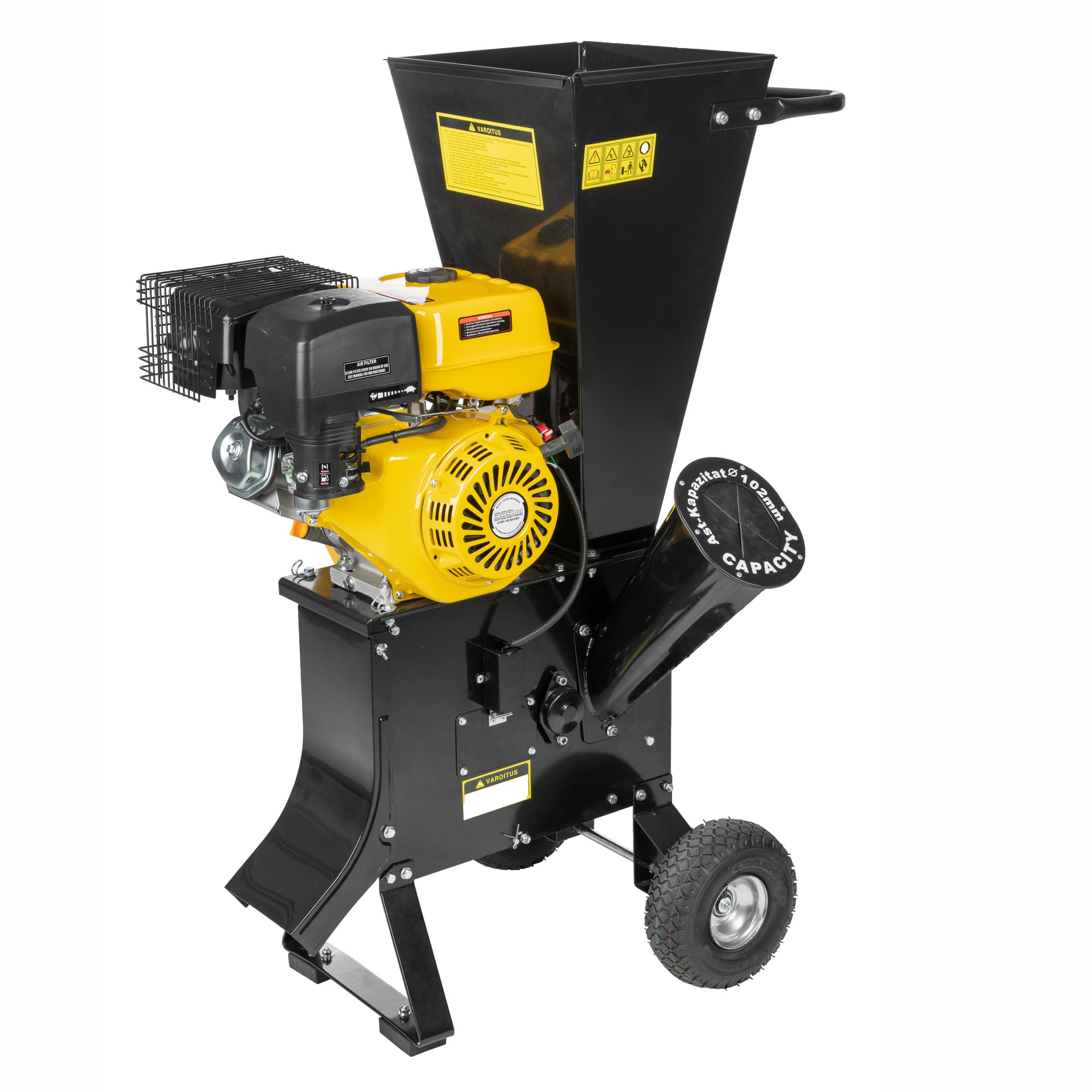 Oksasilppuri Timco polttomoottorilla, 13 hp, 89 mm, 4T 9.0 kW, murskaava ja silppuava