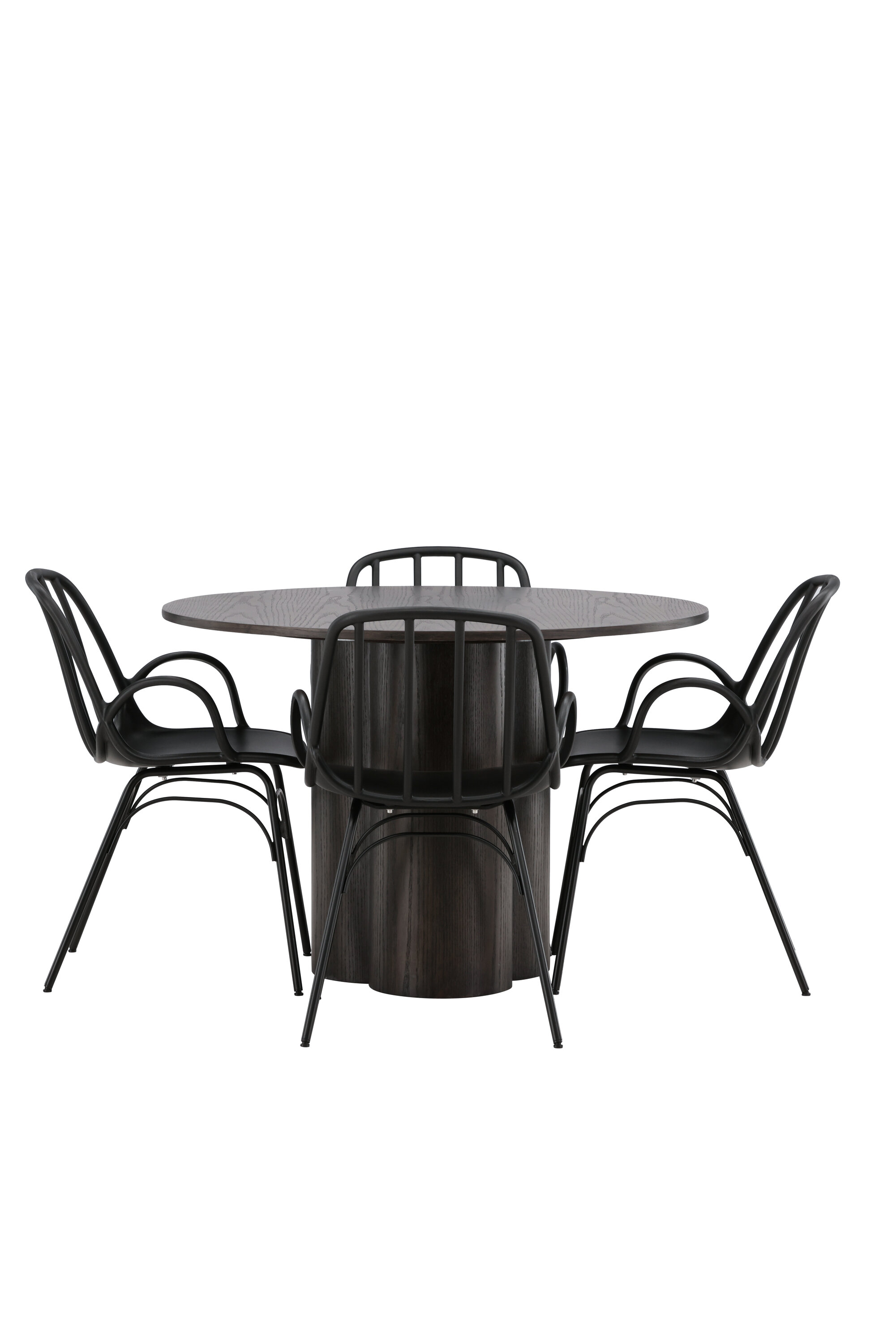Ruokailuryhmä Venture Home Olivia/Dyrön, Ø110 cm pöytä + 4 tuolia