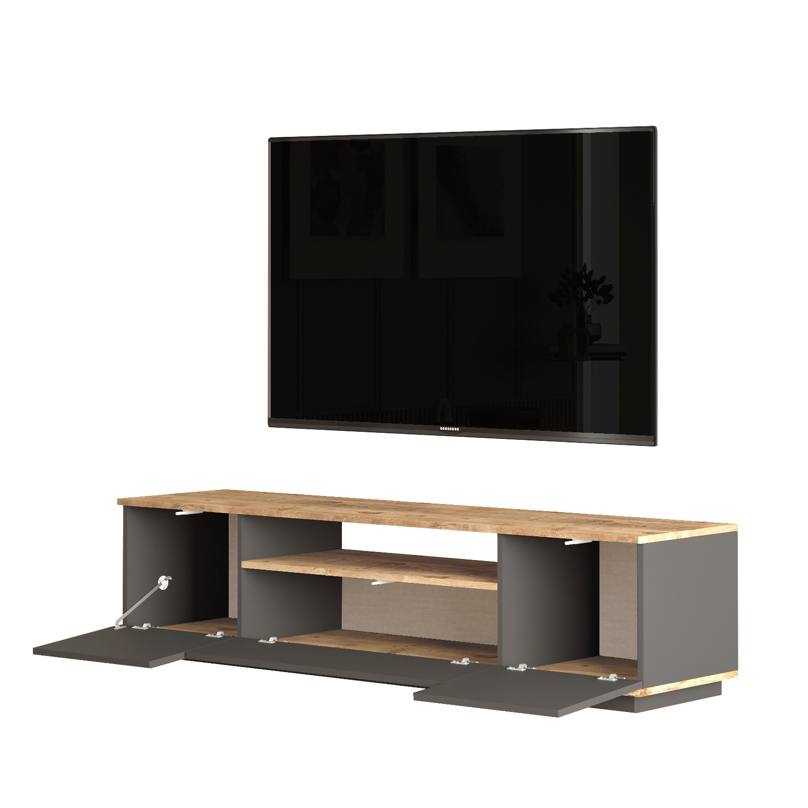 Olohuoneen huonekalusetti Valento Furniture FR18-AA, ruskea/antrasiitti