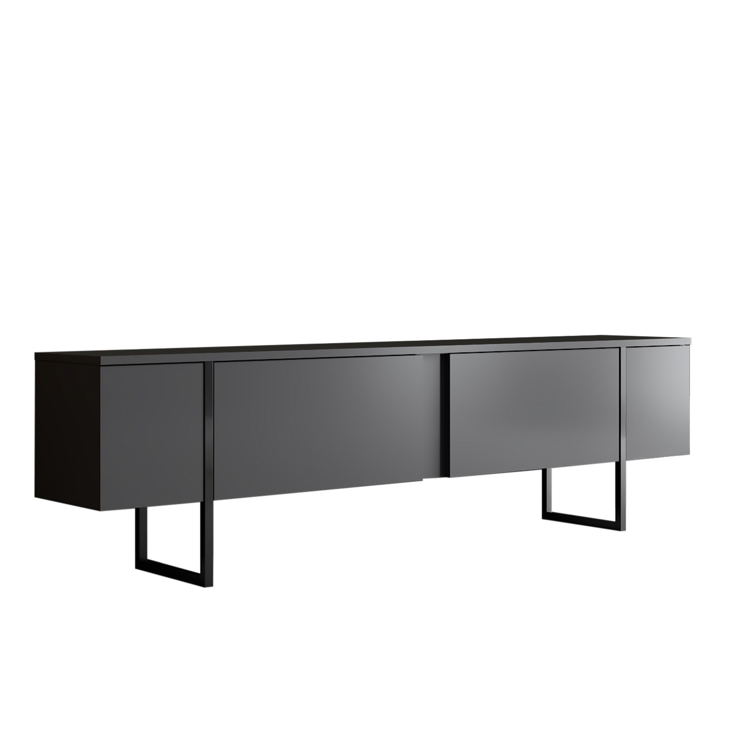 Olohuoneen Kalustesetti Valento Furniture Luxe Set, Antrasiitti, Musta