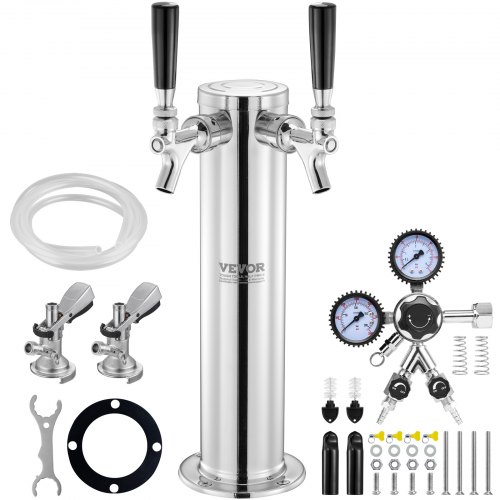 Oluthana/juomatorni North Craft Kegerator Dual Taps, kaksi hanaa, 175x115mm, Ruostumaton Teräs