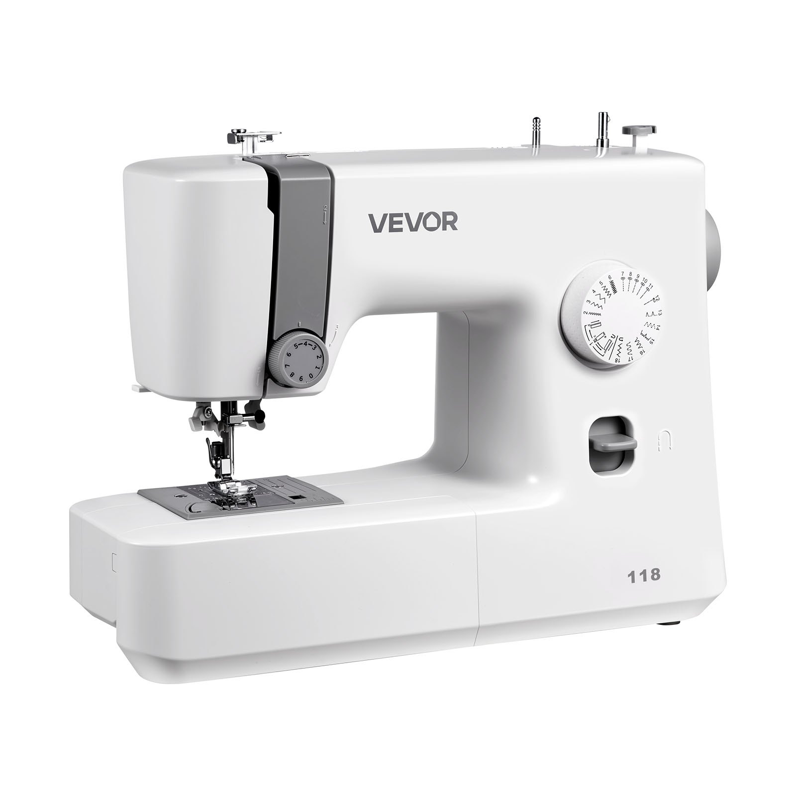 Ompelukone North Craft 118, 410x160x305mm, 18 ommelta, valkoinen/harmaa