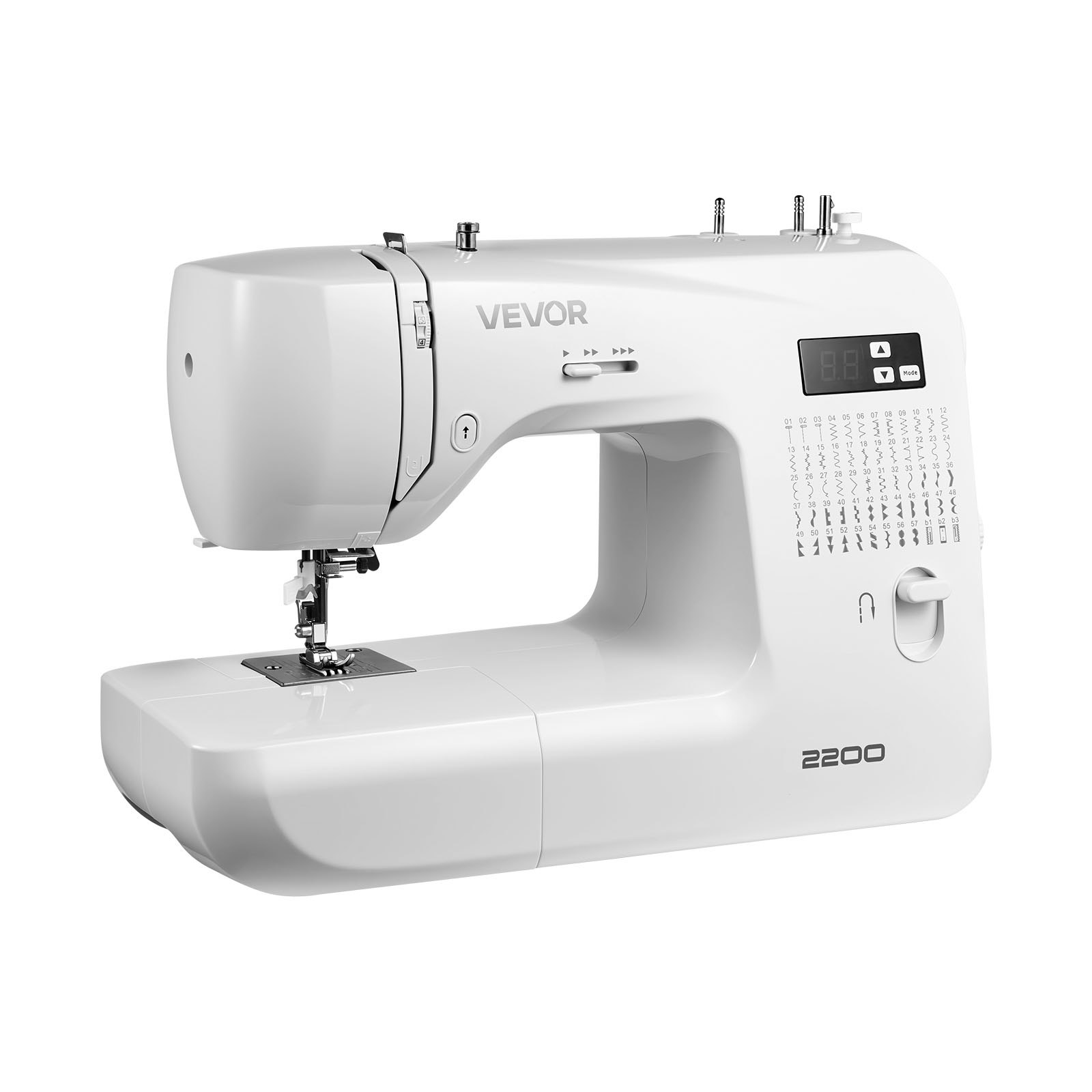 Ompelukone North Craft 2200, 60 ommelta, LED-näyttö, valkoinen
