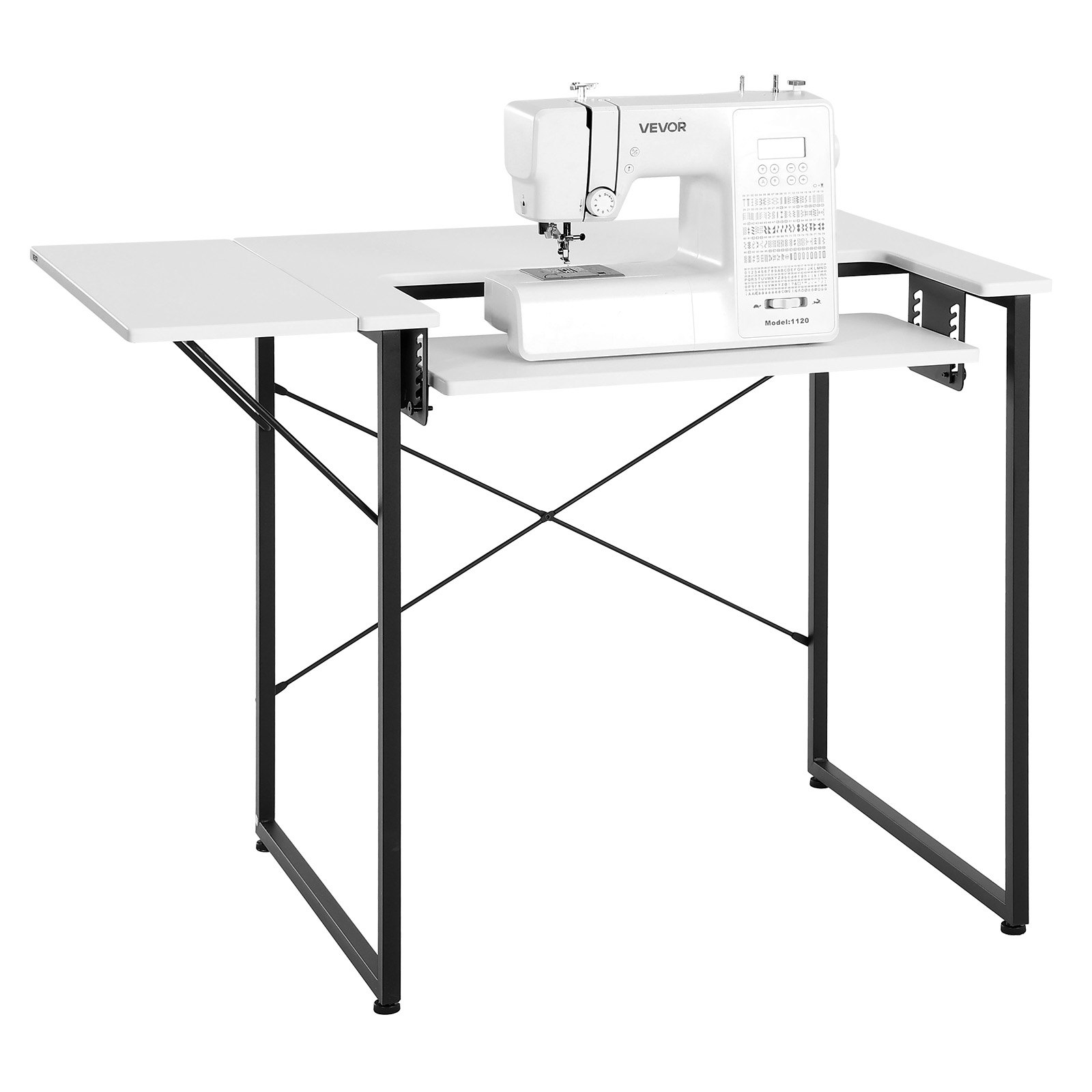 Ompelupöytä North Craft EC013-599001, taitettava hylly, korkeus säädettävä, valkoinen