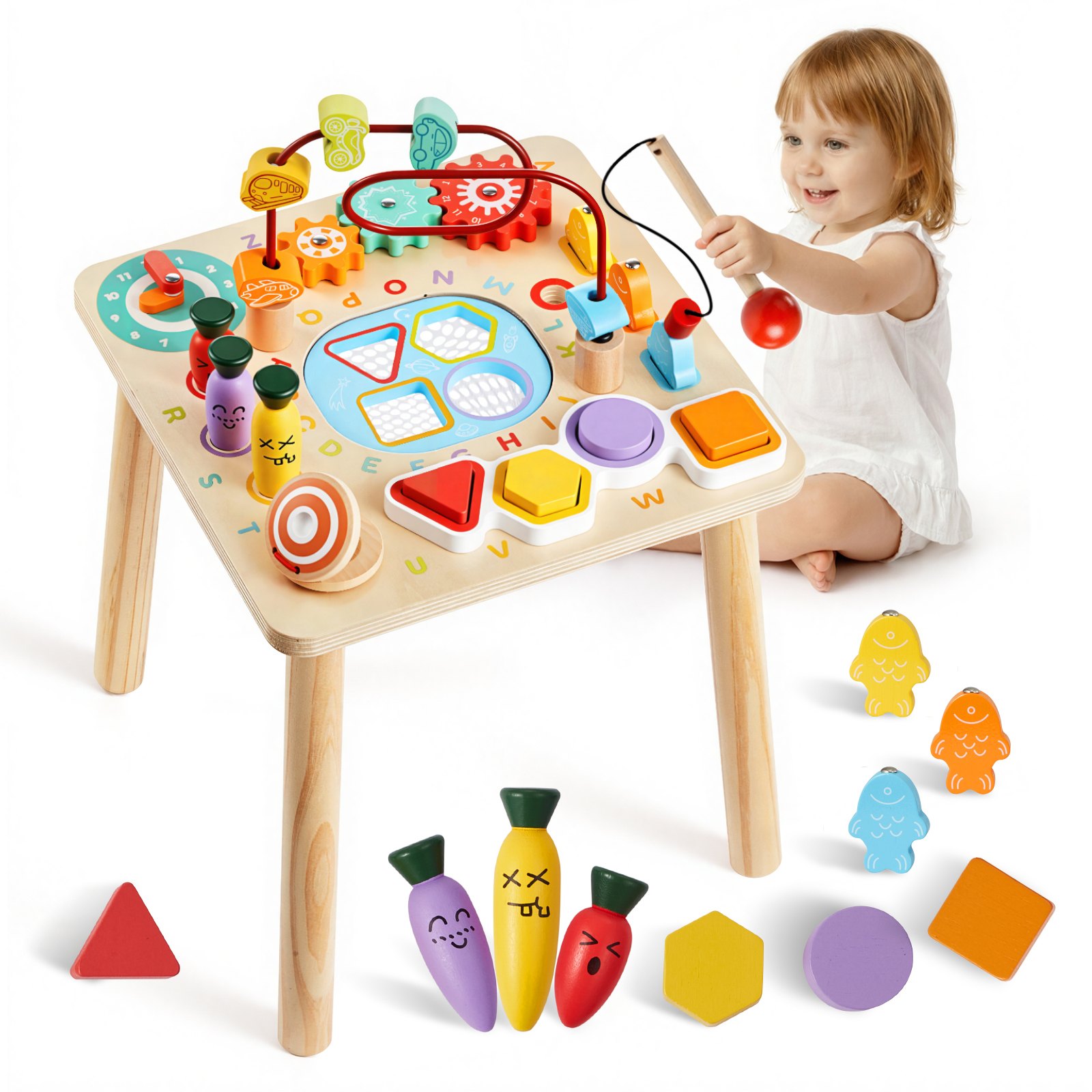 Oppimispöytä North Craft Montessori, 320x320x465mm, monivärinen