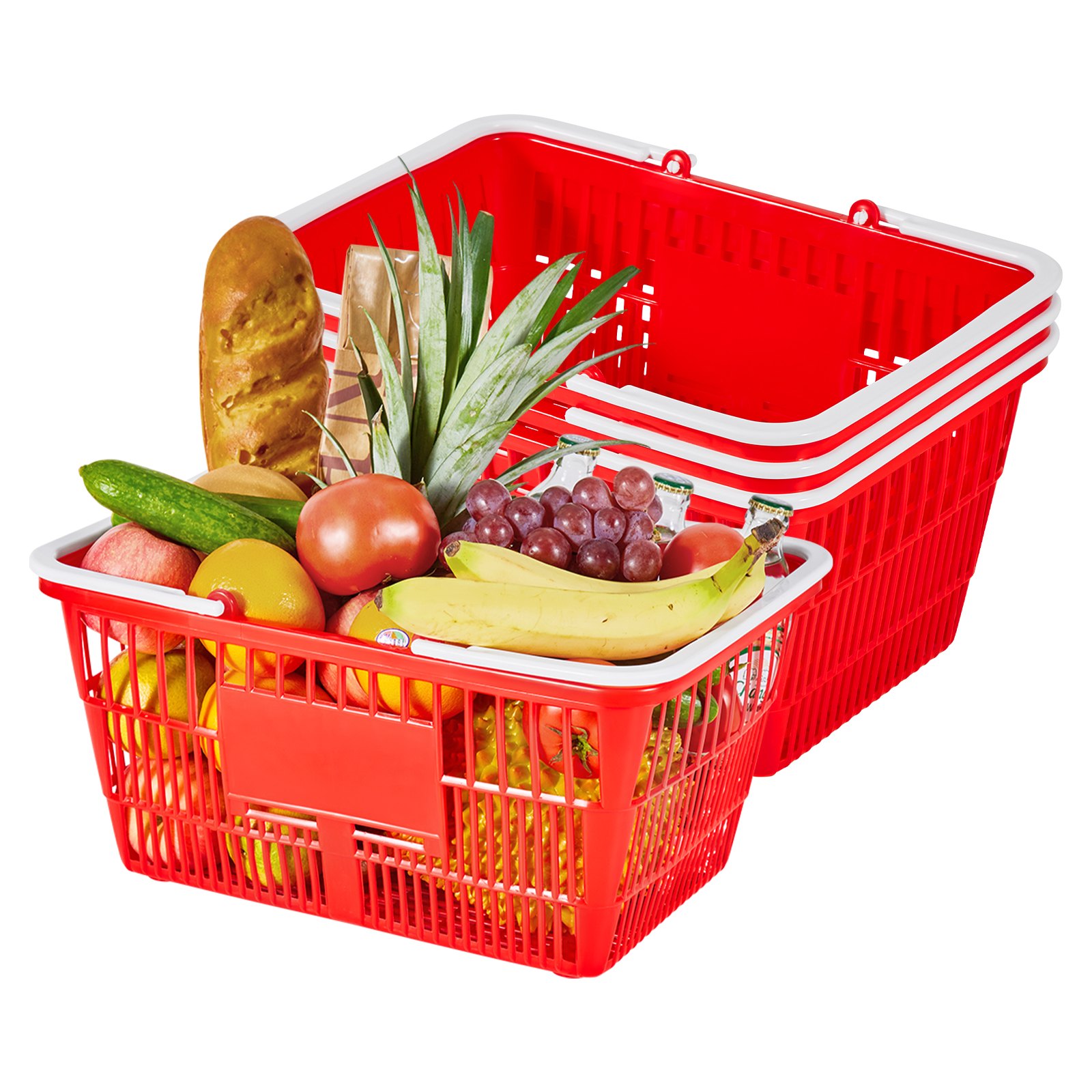 Ostoskorit 4kpl, North Craft, 21L, 44x33x31cm, Punainen