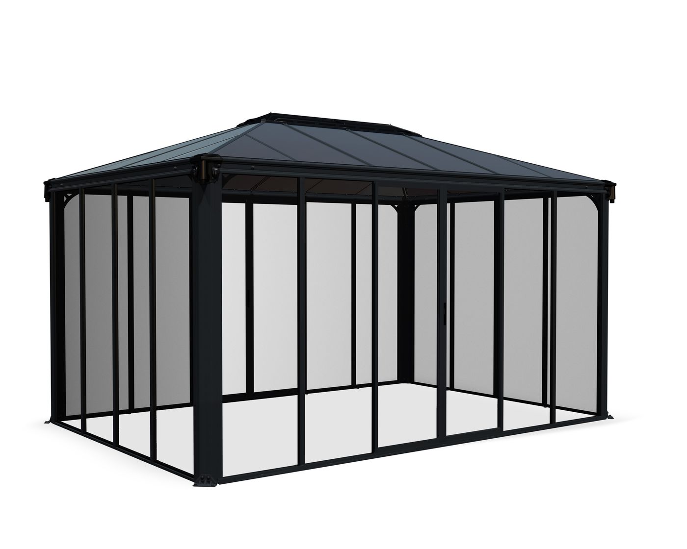 Ovellinen paviljonki Palram-Canopia Ledro 4300, 3x4,3m, 12,7m², harmaa