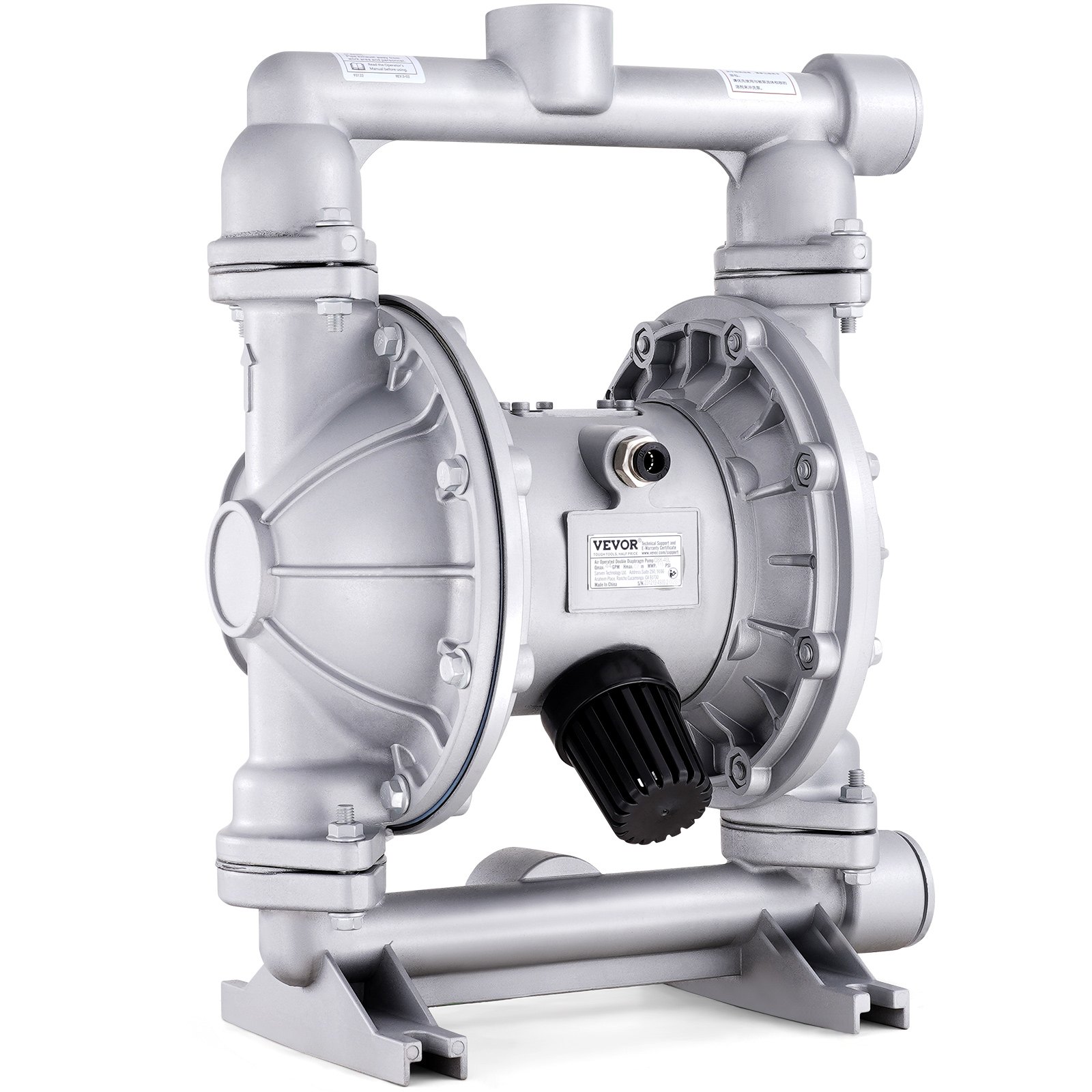 Paineilmakäyttöinen kaksoiskalvopumppu North Craft QBK-40L, 44GPM, 115PSI, 3.8cm, Alumiiniseos
