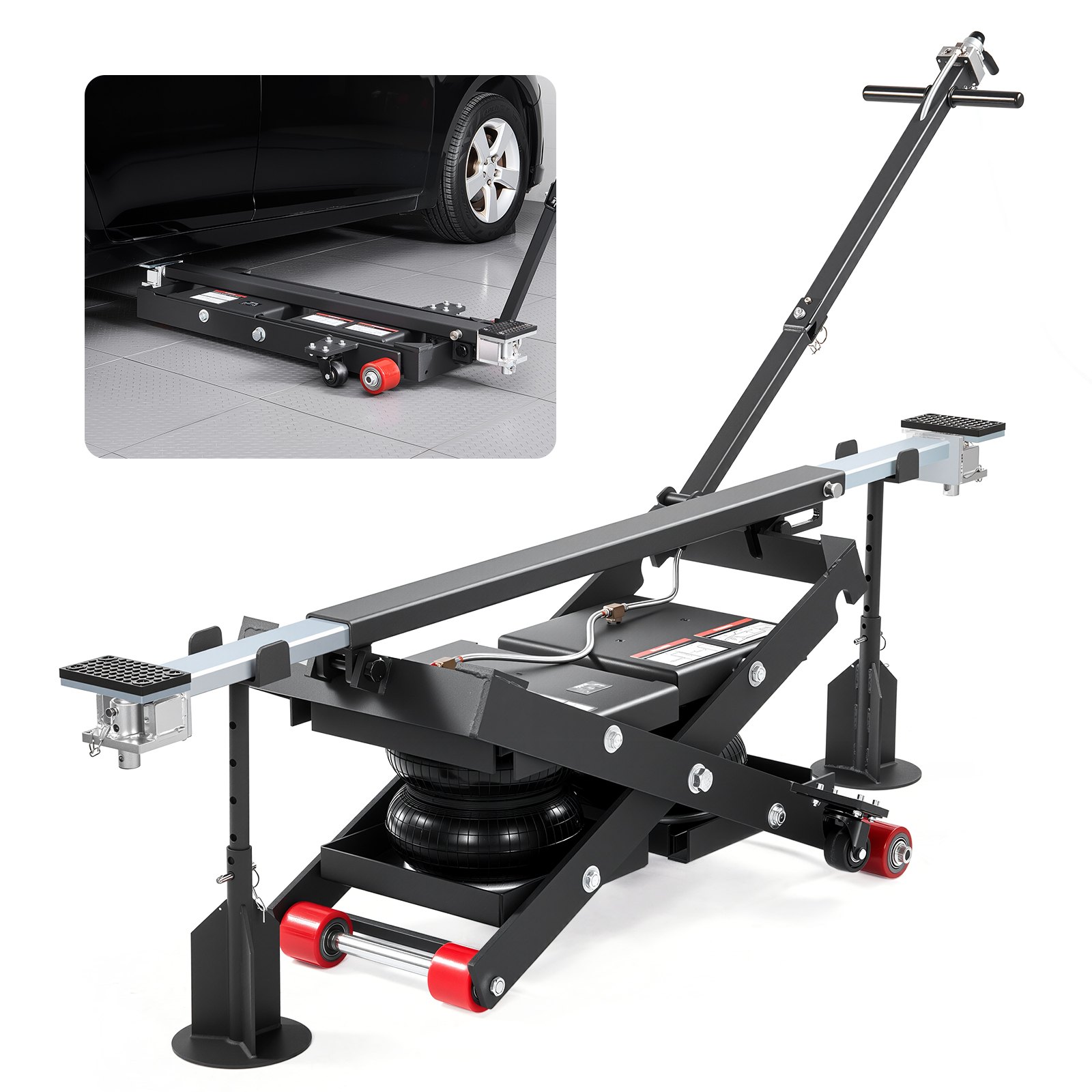 Paineilmakäyttöinen saksinostin North Craft HR-YT01, 3T kapasiteetti, 550mm, Musta
