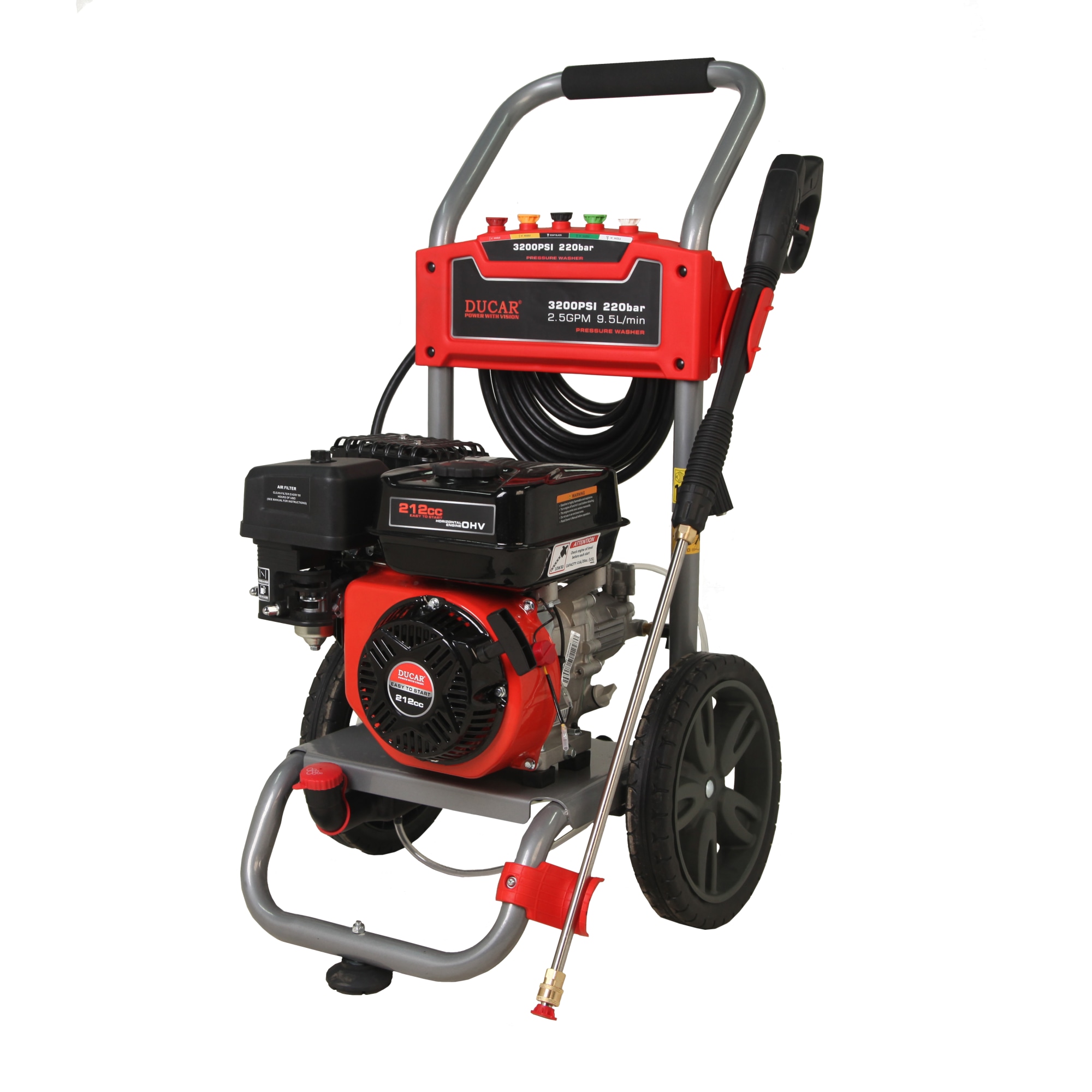 Painepesuri polttomoottorilla Ducar DGPW3200H, 228 bar, 612 l/h, itseimevä