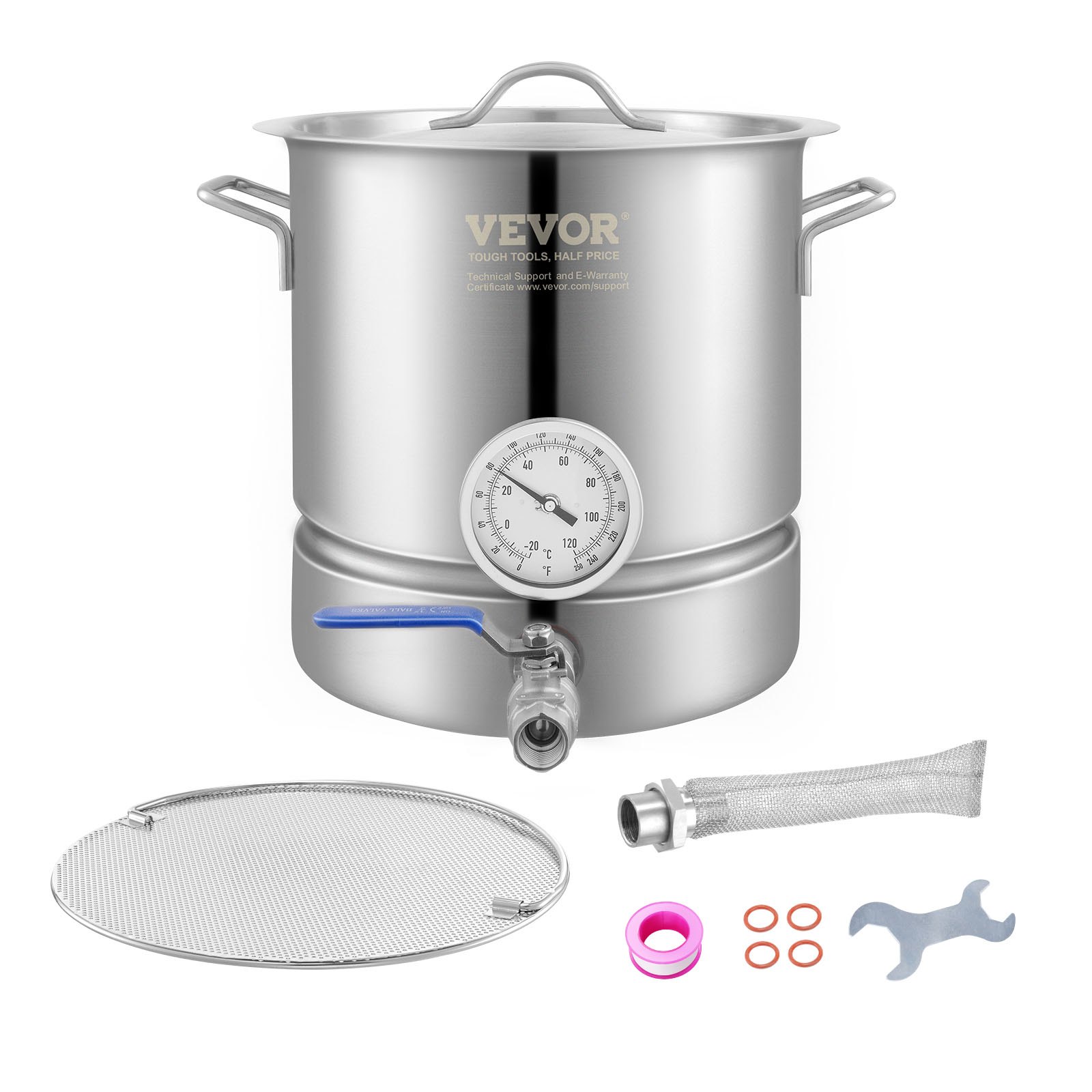 Panimokattila North Craft P2829, 18.9 L, ruostumaton teräs, hopea