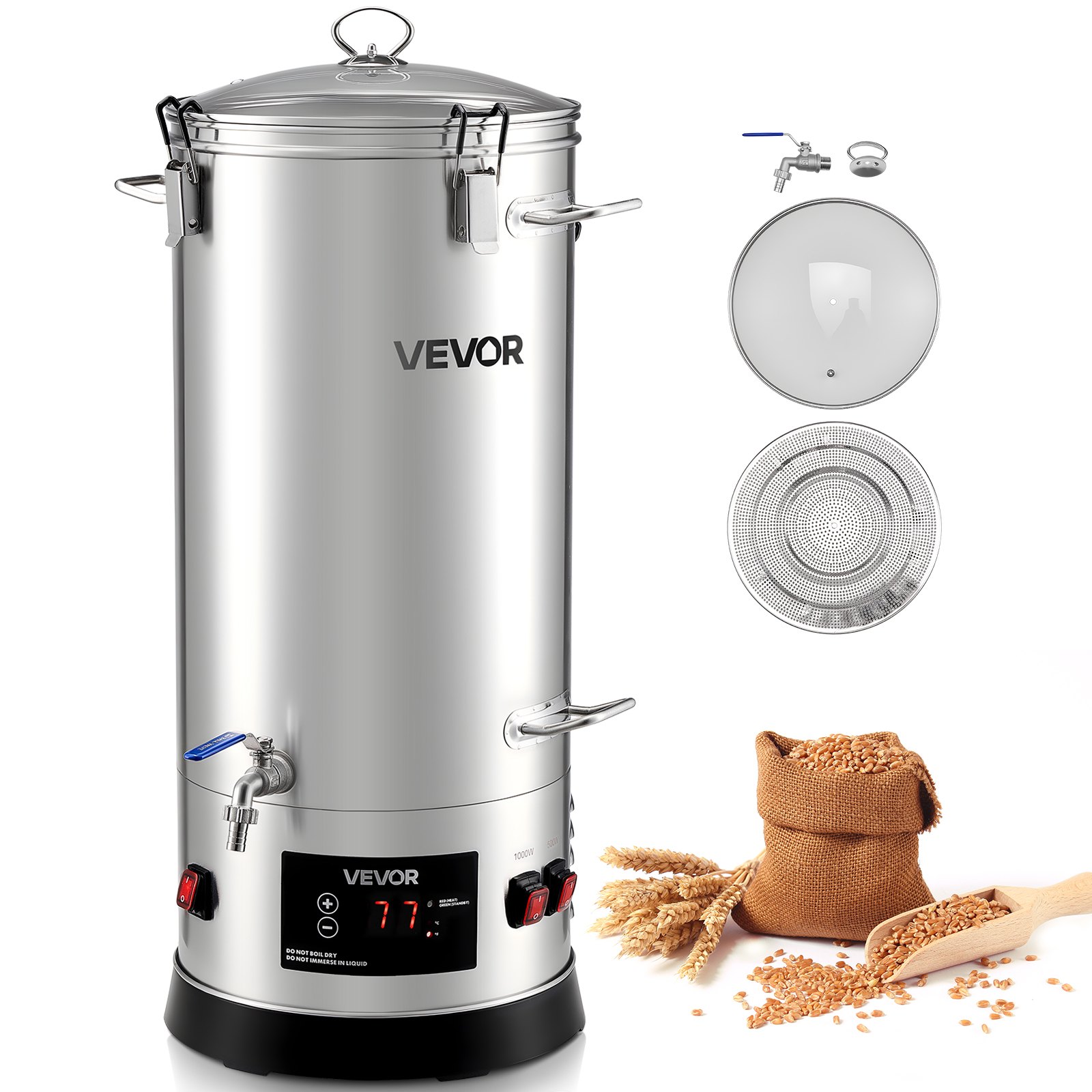 Panimokone North Craft HJEB-35A, 30L, Ruostumaton teräs