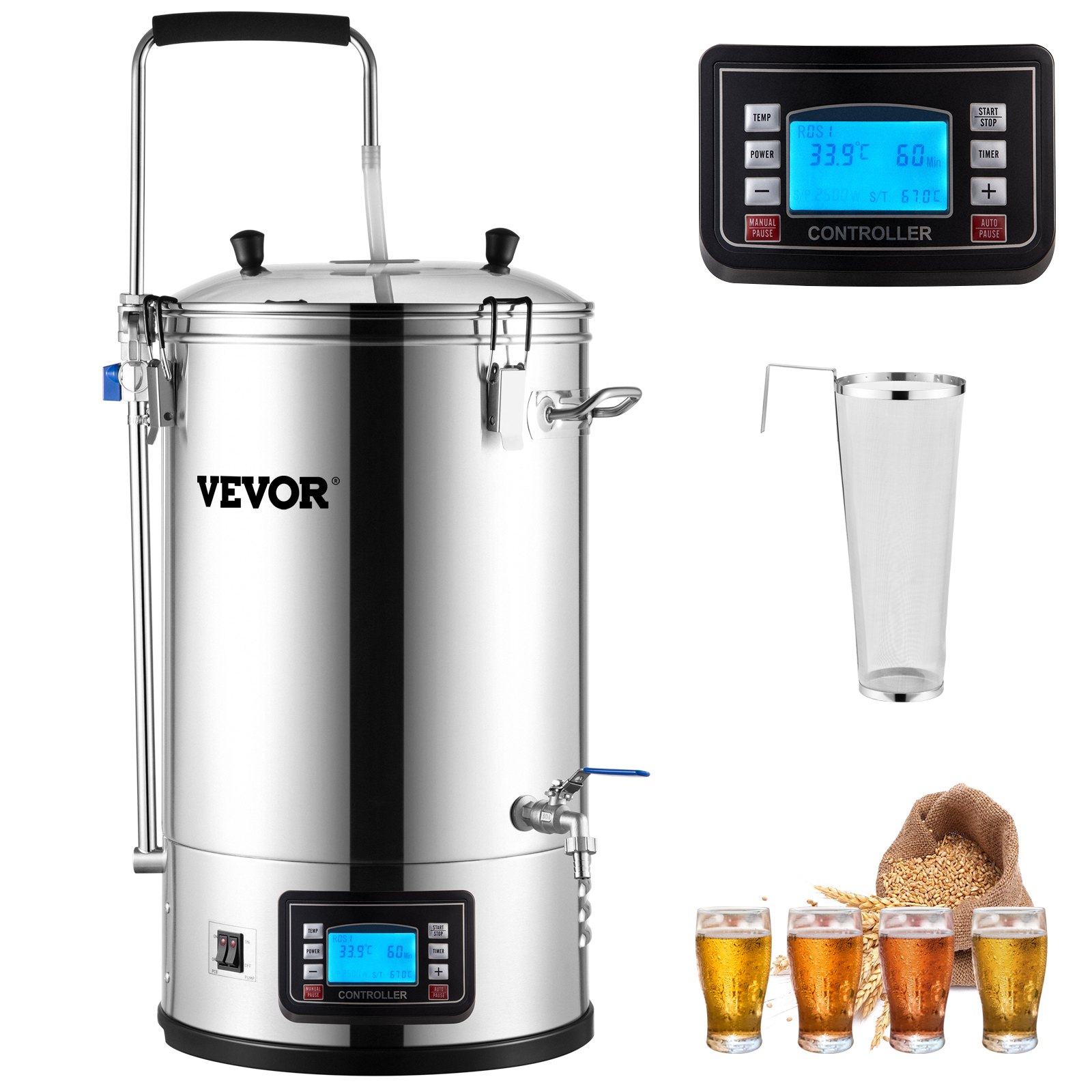 Panimokone North Craft N30, 30L, 100-2500W, ruostumaton teräs