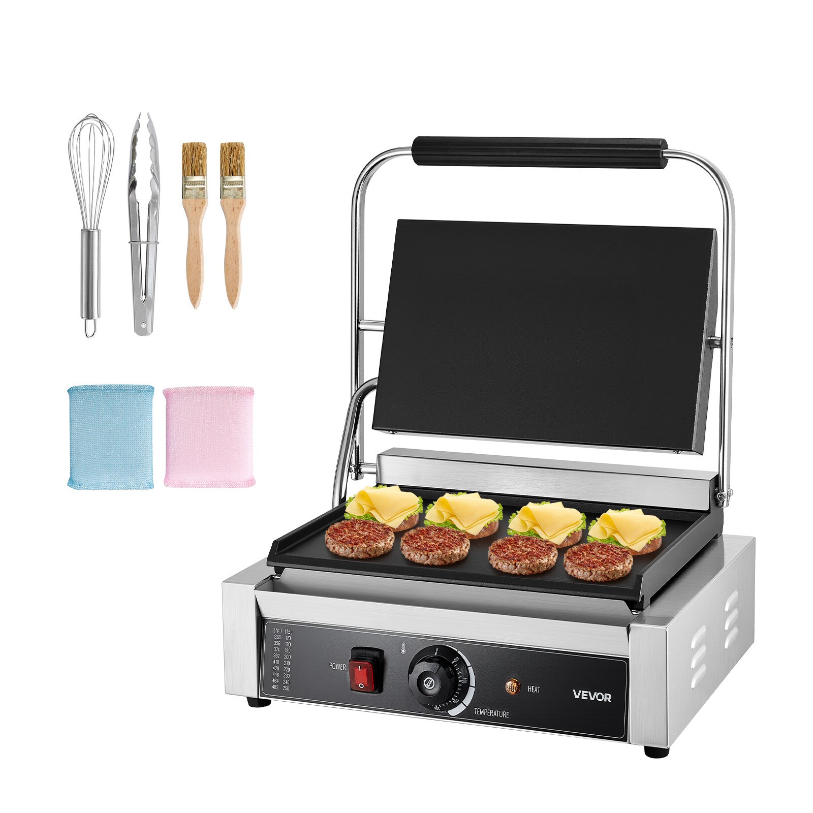 Paninigrilli North Craft Commercial, 2200W, ruostumaton teräs, 34x23cm