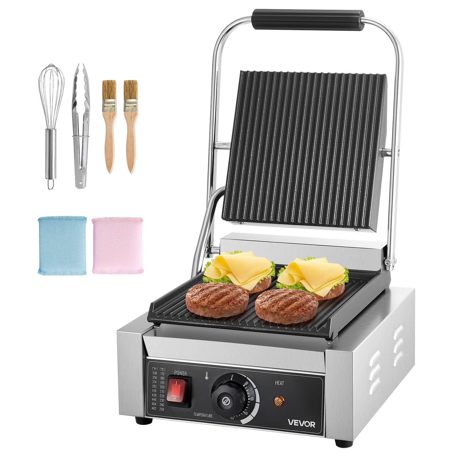 Paninigrilli North Craft YS-811B, 1800W, 22x23cm, ruostumaton teräs