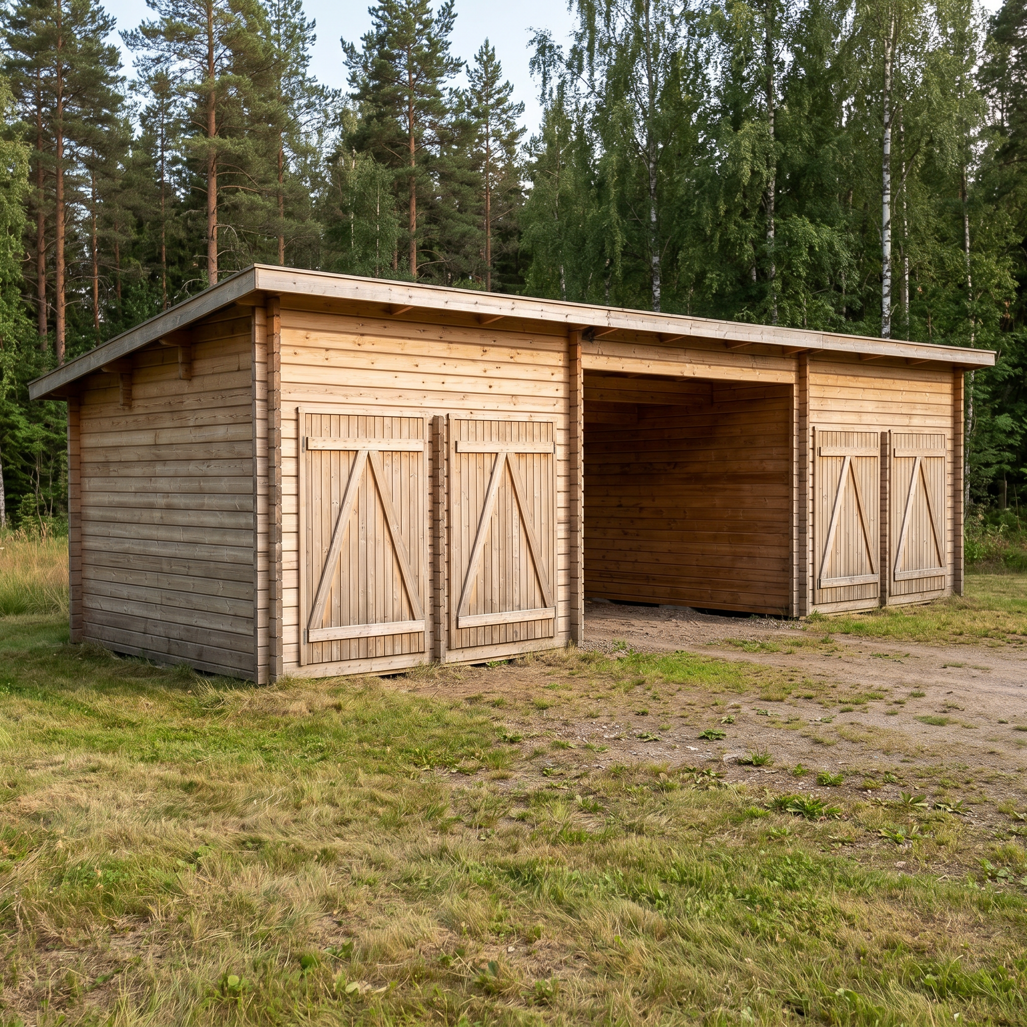 Parilato LP Garden PS-L+L, 16,8 m2 + 16,8 m2, välikatoksella